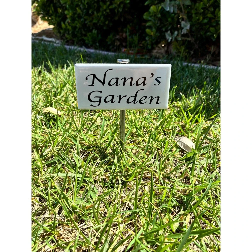 Tile Garden stake flower decor